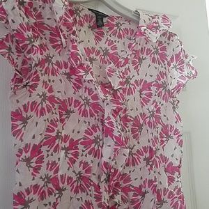 55 % Silk & 45% cotton banana republic  blouse